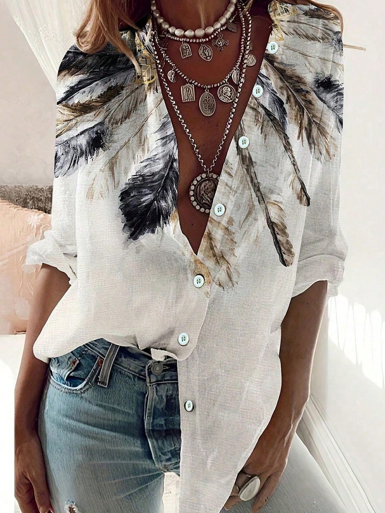 Camicia da donna a maniche lun - Ethnic Fashion Clothing recensione e prezzo